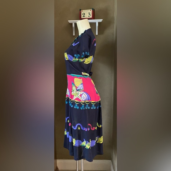 Handmade Pleated Dress Seashell theme Short sleeve - Picture 2 of 13